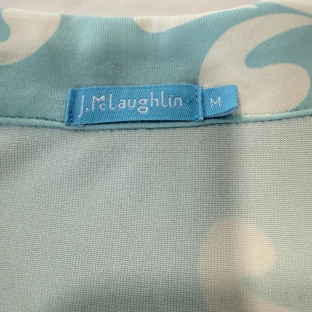 J. McLaughlin Blue Catalina Cloth 3/4 Sleeve Stretch Cadence Dress Size MEDIUM - Picture 10 of 12